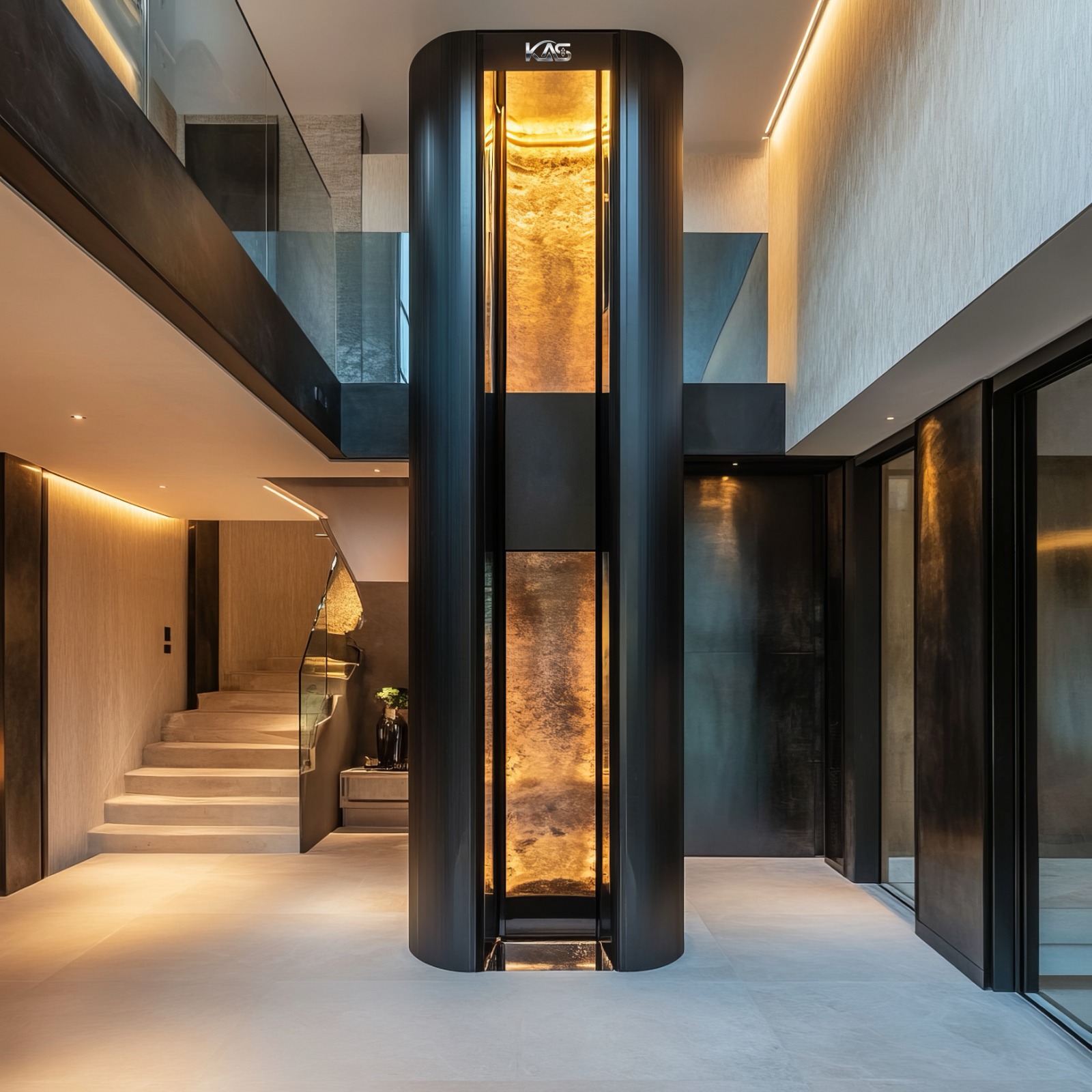 Luxury elevator lobby